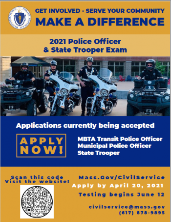 2021 Police Officer and State Trooper Exam Flyer