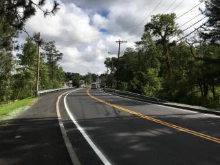 The section of Shawsheen Street right before it intersects with Main Street, not long after being re