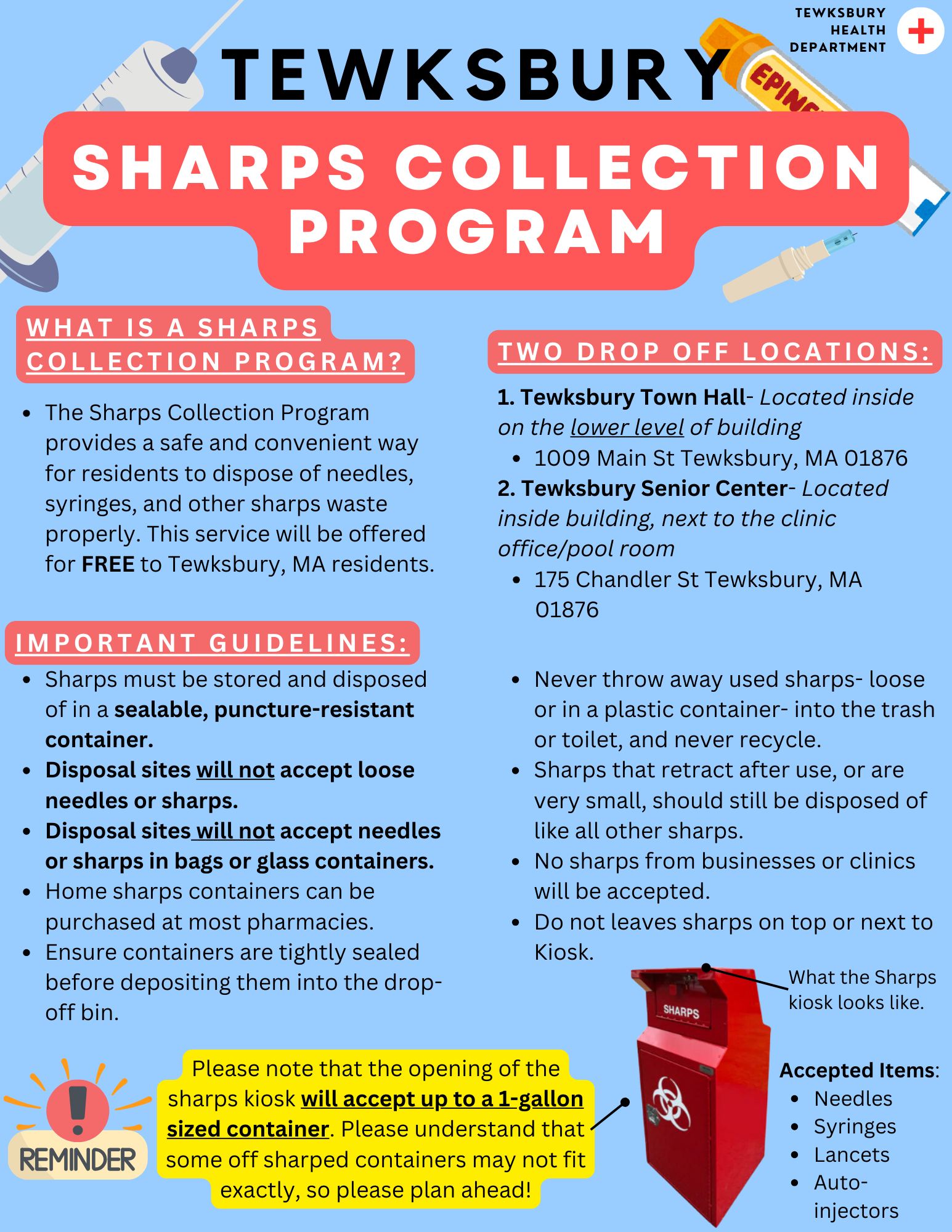 Sharps Disposal Program