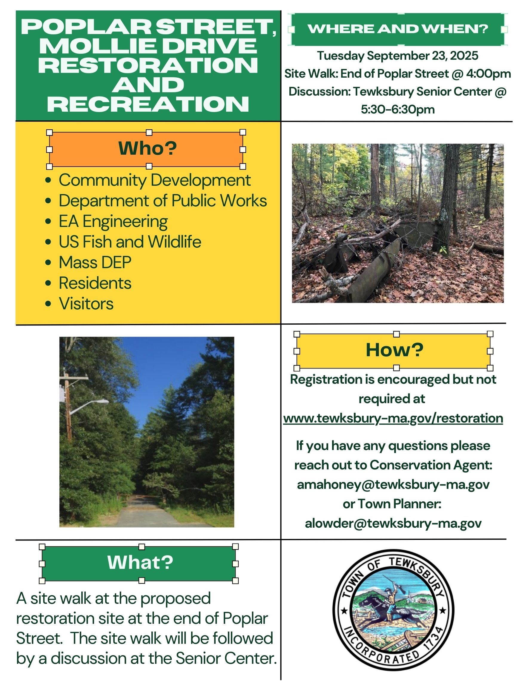 Poplar Mollie Site Walk