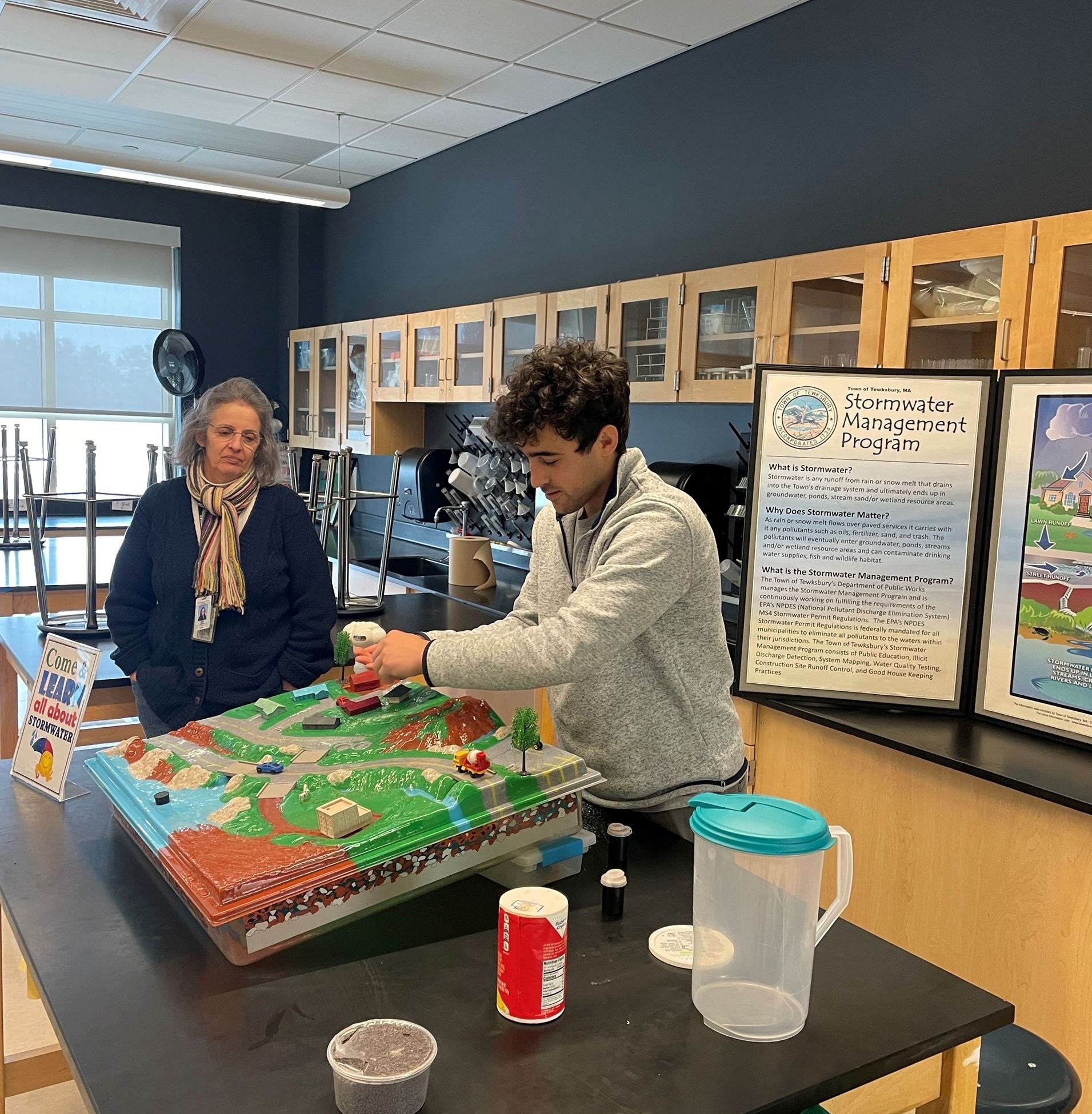 Stormwater demonstration at school